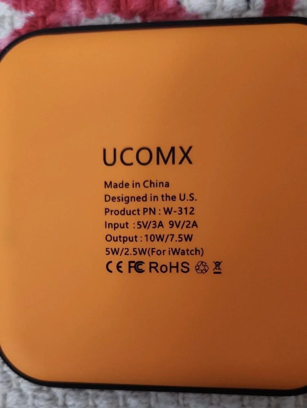 Ucomx Orange 3-in-1 Portable Magnetic Wireless Charger For APPLE Products Only